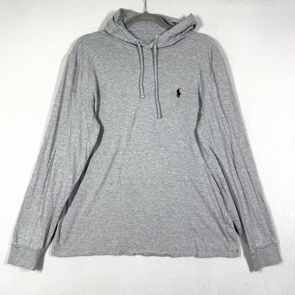Polo Ralph Lauren Shirt Hoodie Mens Medium Long Sleeve Pullover Pony Logo Hooded